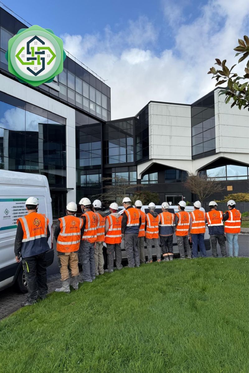 L'équipe CONSTRU'DEM sur chantier